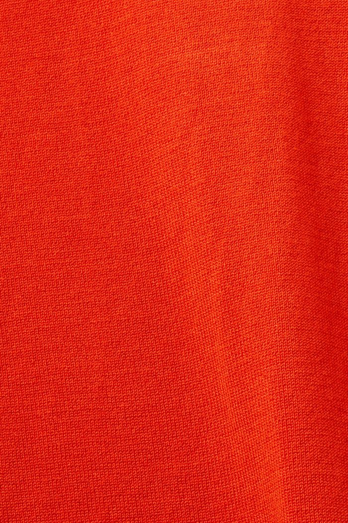 Sweter z półgolfem, LENZING™ ECOVERO™, BRIGHT ORANGE, detail image number 5