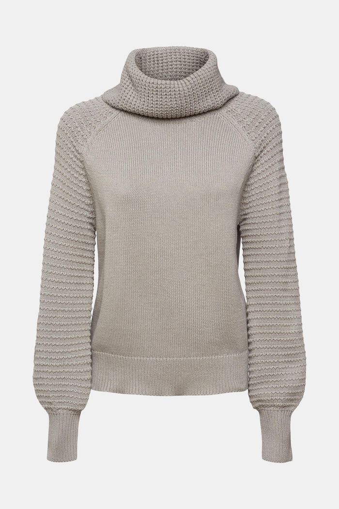 Dzianinowy sweter z półgolfem, MEDIUM GREY, detail image number 2