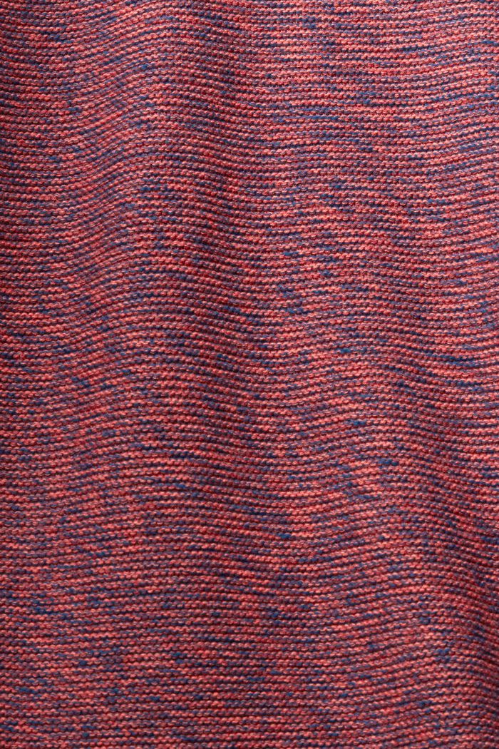 Sweter z melanżowej dzianiny, TERRACOTTA, detail image number 1