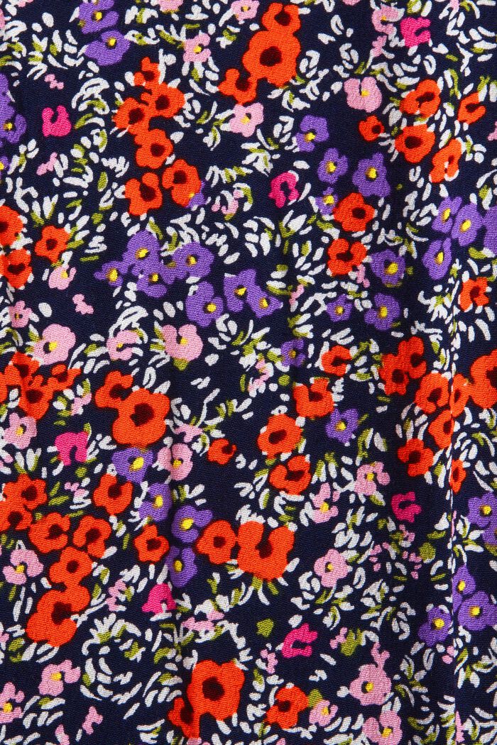 Sukienka midi z kwiatowym nadrukiem na całej powierzchni, NAVY, detail image number 5