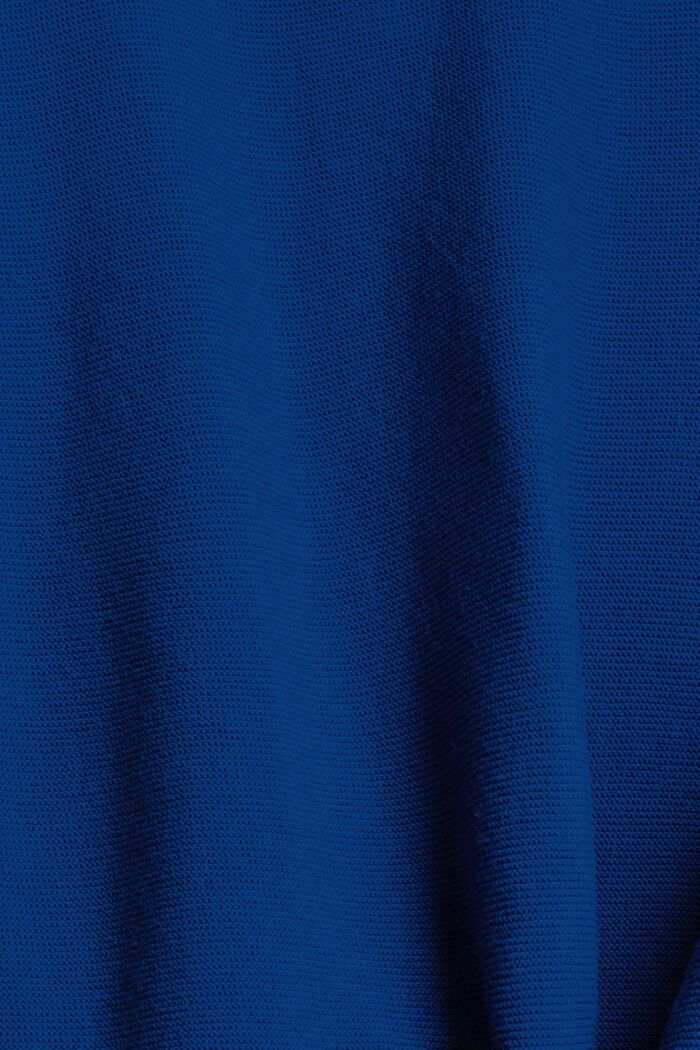Dzianinowy sweter, 100% bawełny ekologicznej, BRIGHT BLUE, detail image number 4