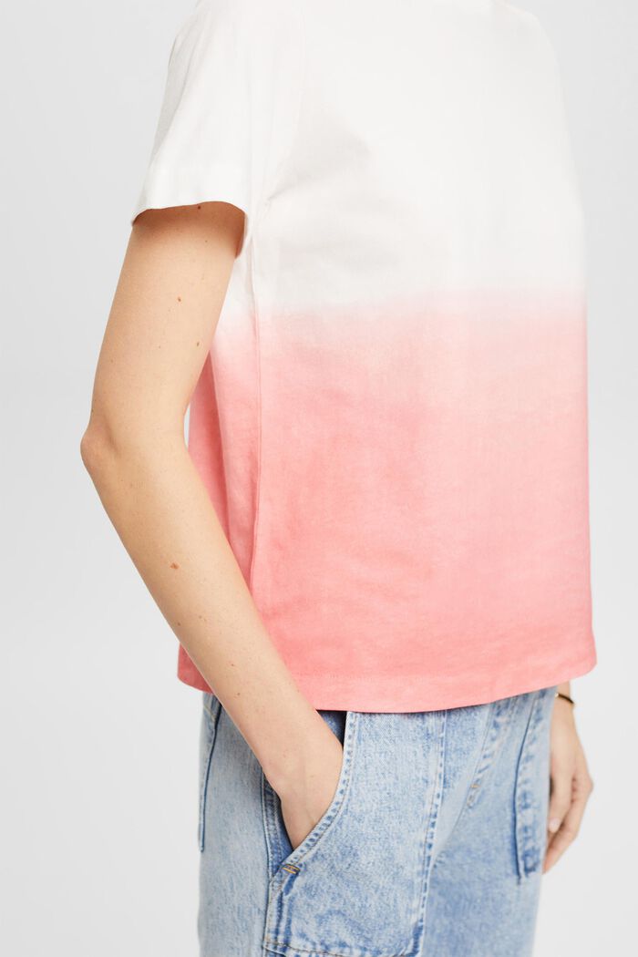Bawełniany T-shirt ombre, PINK, detail image number 4