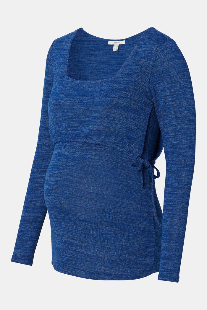 MATERNITY Ciążowa bluzka z długim rękawem i funkcją karmienia, ROYAL BLUE, detail image number 4