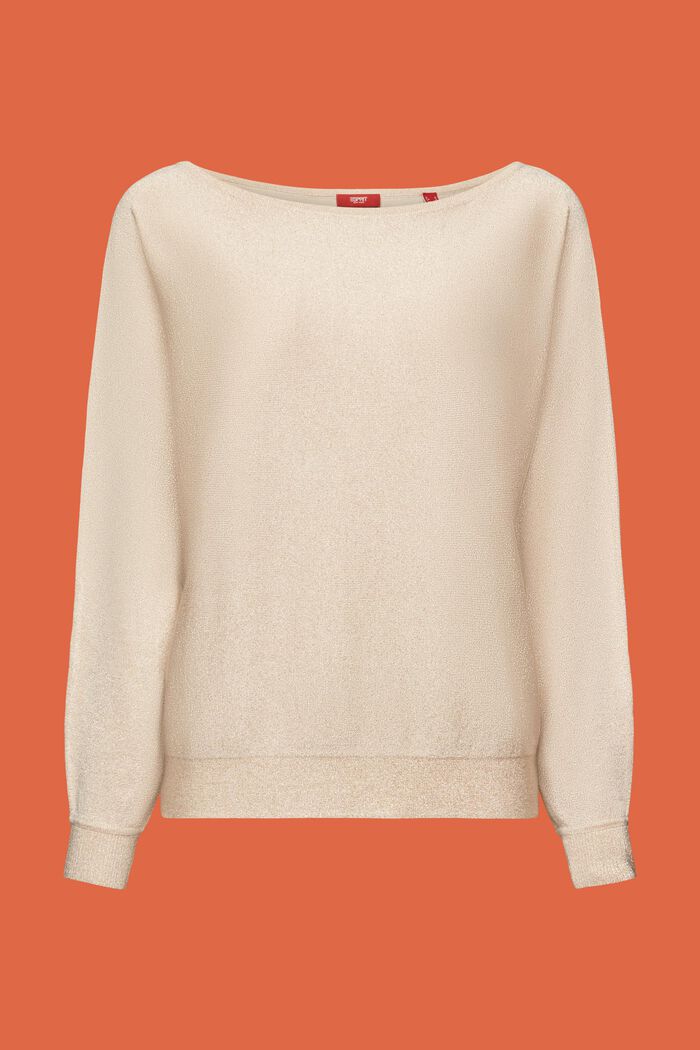 Sweter z rękawami à la nietoperz i połyskiem, LENZING™ ECOVERO™, GOLD, detail image number 6