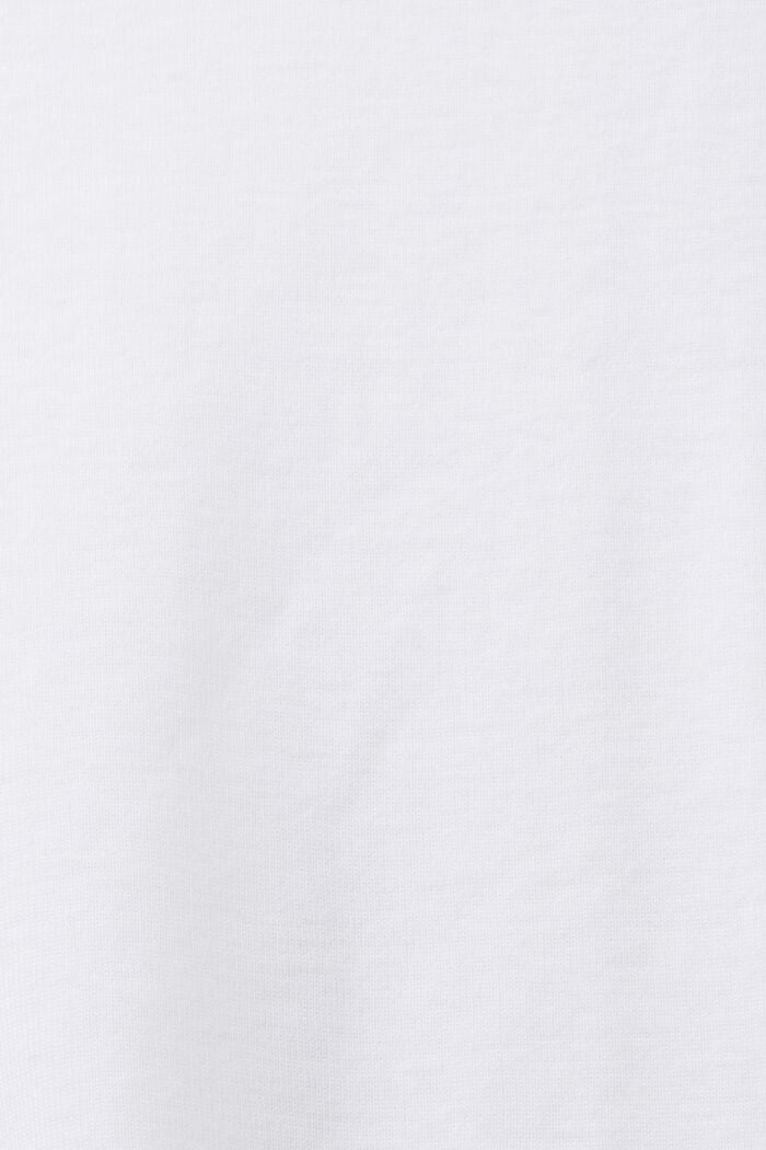Bluzka z długim rękawem i łódkowym dekoltem, WHITE, detail image number 5