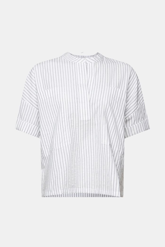 Bluzka w stylu oversize w paski, WHITE, detail image number 5