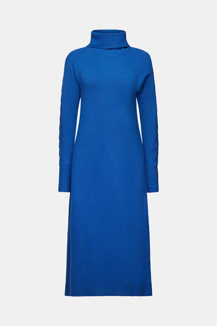 Sukienka mini z półgolfem, BRIGHT BLUE, detail image number 6