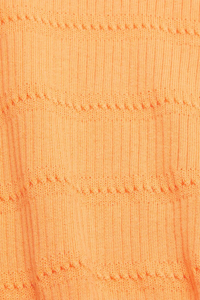 Sweter z krótkim rękawem z dzianiny, PASTEL ORANGE, detail image number 5
