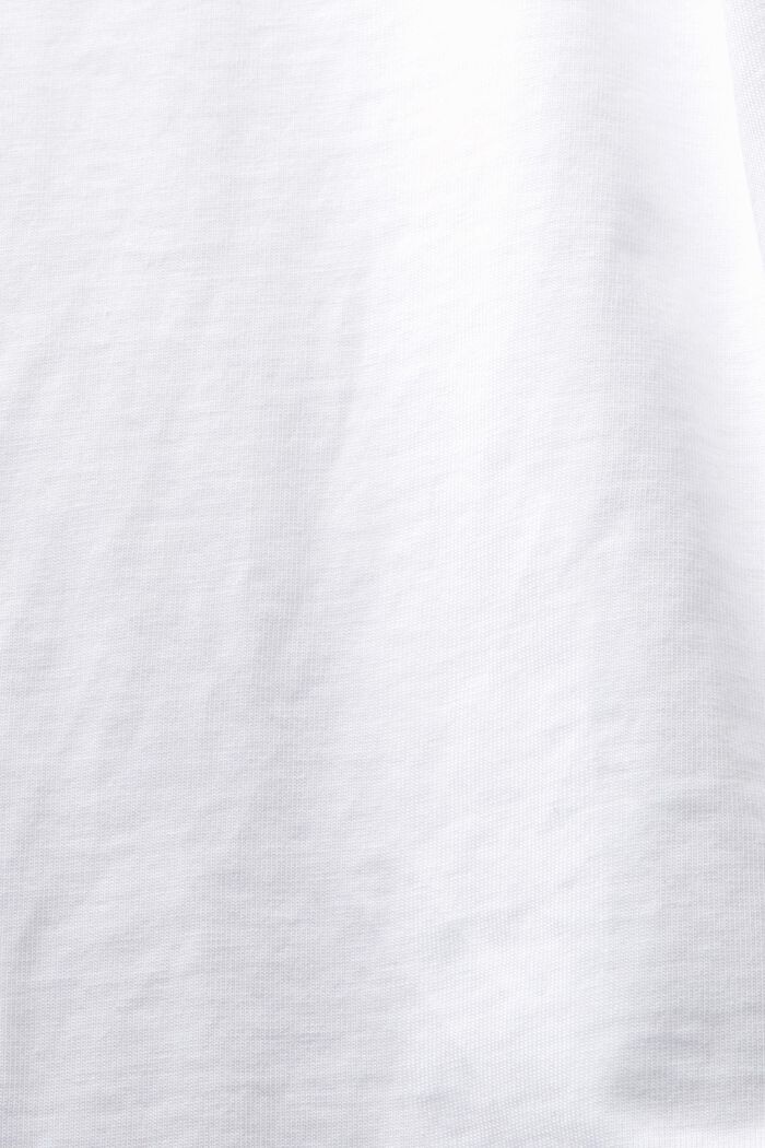 T-shirt z logo z okrągłym dekoltem, WHITE, detail image number 4