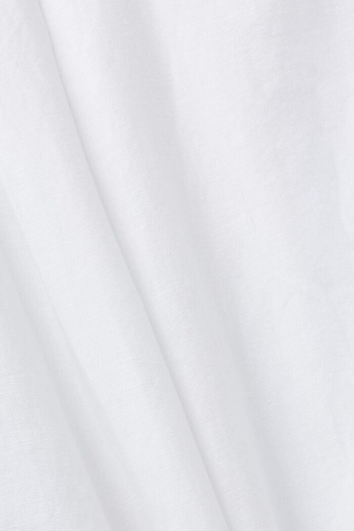 Koszula z bawełny i lnu, WHITE, detail image number 5