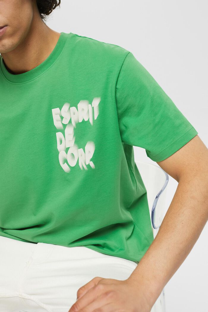 T-shirt z jerseyu z nadrukiem, GREEN, detail image number 2
