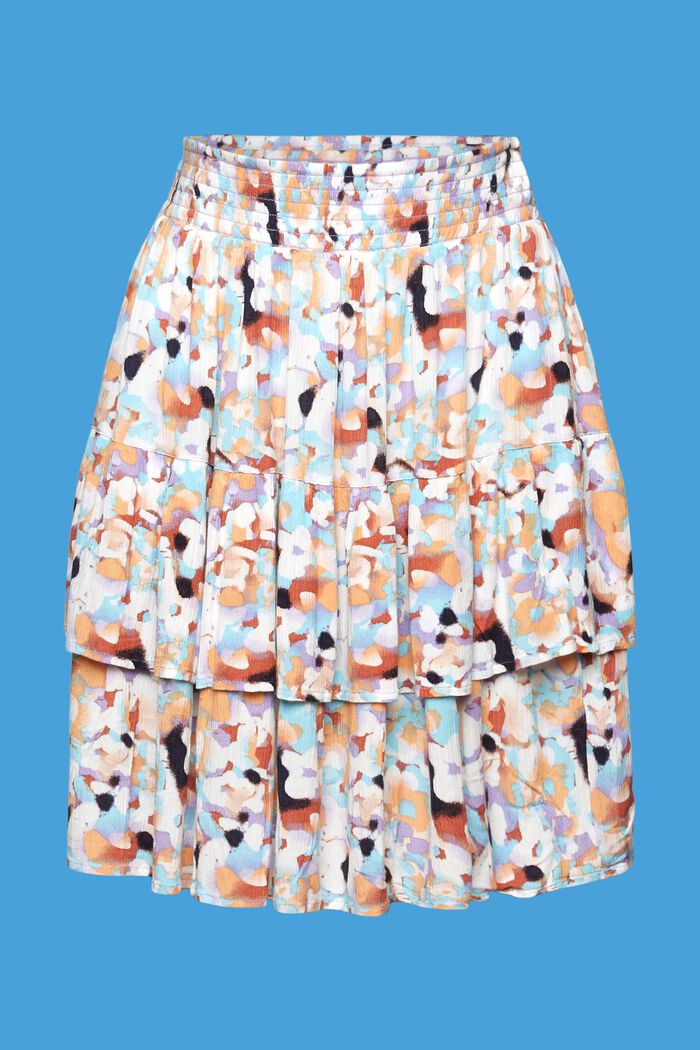 Fakturowana, kwiatowa spódnica mini, PURPLE, detail image number 7