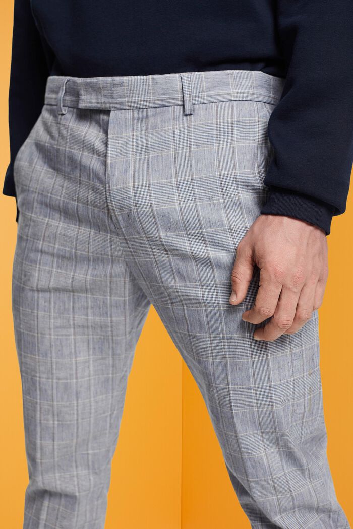Spodnie od garnituru w kratkę, slim fit, LIGHT BLUE, detail image number 2