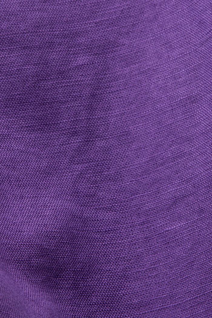 Koszula z mieszanki lnu i bawełny, PURPLE, detail image number 4