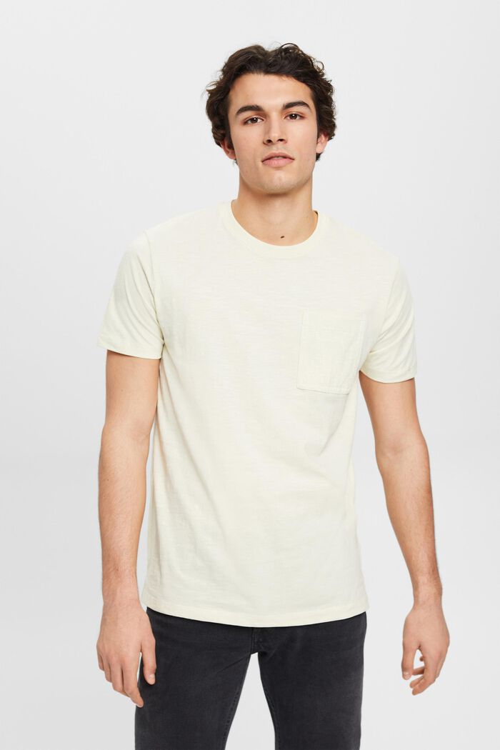 Bawełniany T-shirt z kieszonką na piersi, ICE, detail image number 0