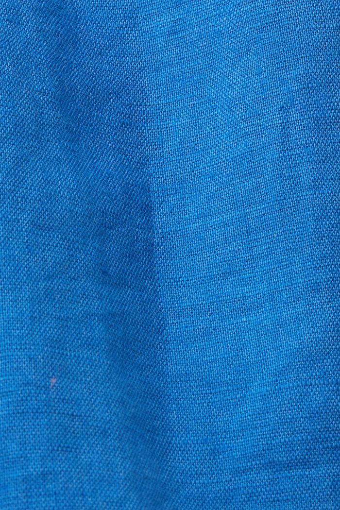 Koszula z mieszanki lnu i bawełny, BRIGHT BLUE, detail image number 5