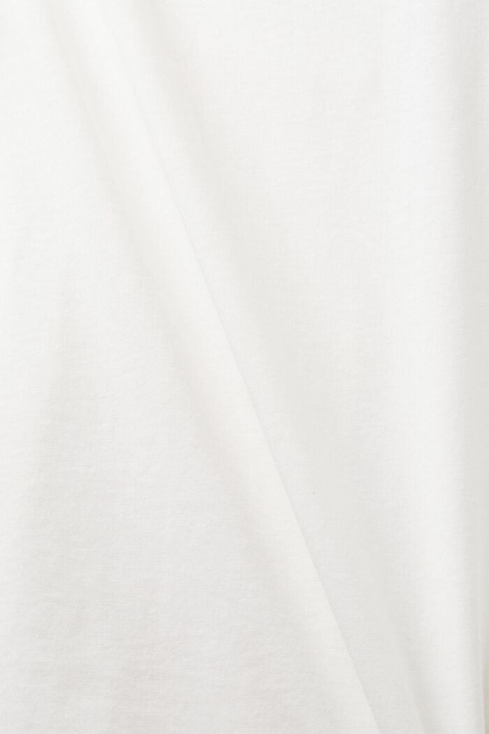 T-shirt z okrągłym dekoltem, 100% bawełna, OFF WHITE, detail image number 4