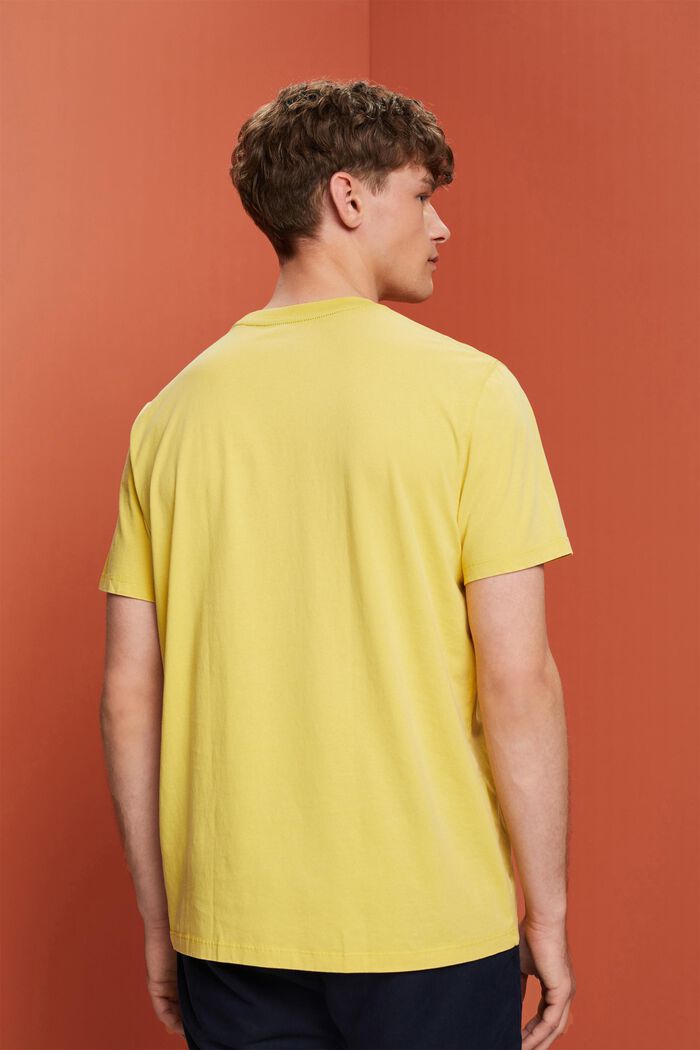 Farbowany po uszyciu T-shirt z jerseyu, 100% bawełna, DUSTY YELLOW, detail image number 3