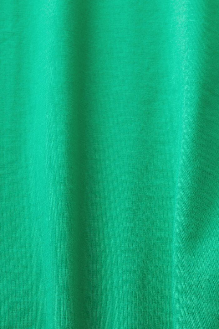 T-shirt z wyhaftowanym logo z bawełny pima, GREEN, detail image number 5