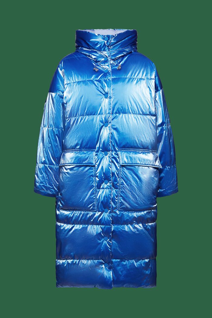 Dwustronny, długi, puchowy płaszcz, BRIGHT BLUE, detail image number 7