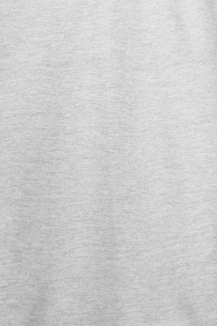 Melanżowy, dżersejowy T-shirt z logo, LENZING™ ECOVERO™, MEDIUM GREY, detail image number 5