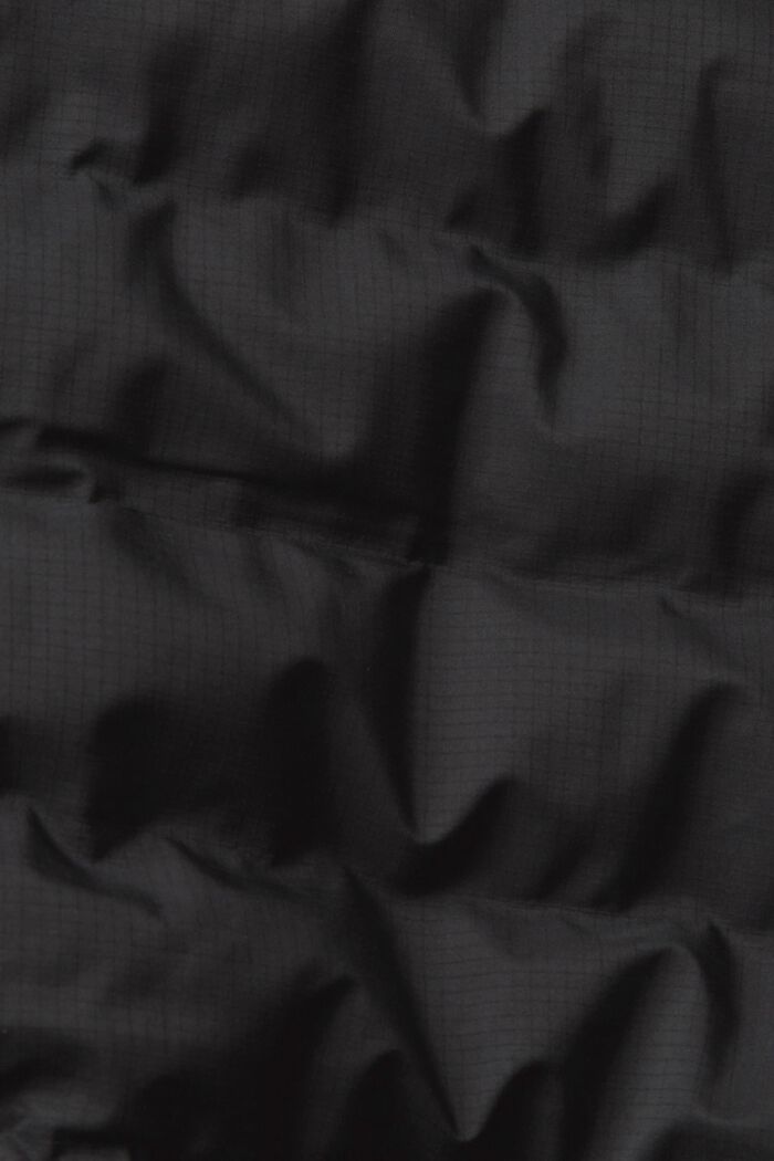 Pikowana kurtka z kapturem, BLACK, detail image number 1