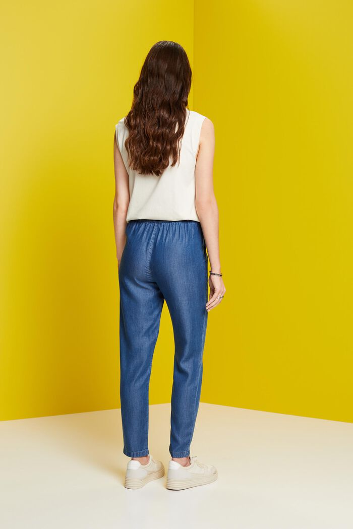 Spodnie dresowe o dżinsowym wyglądzie, TENCEL™, BLUE MEDIUM WASHED, detail image number 3