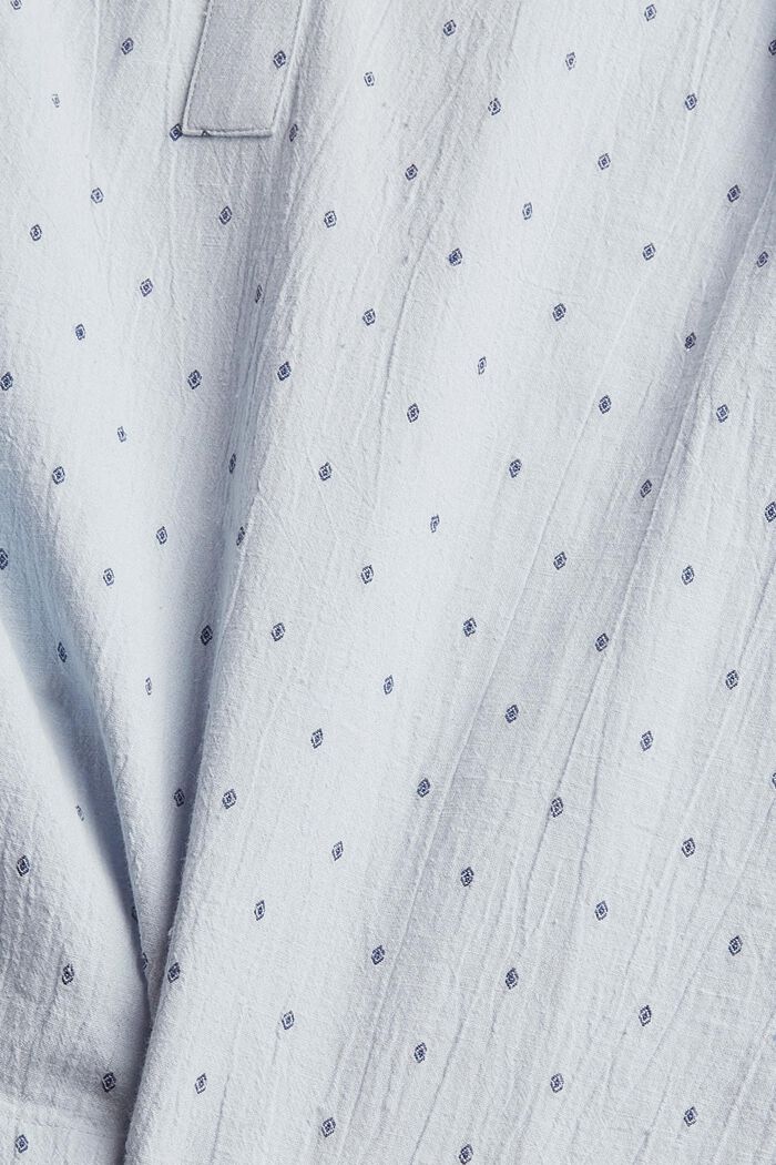Wzorzysta bluzka z dekoltem kielichowym, LIGHT BLUE, detail image number 4