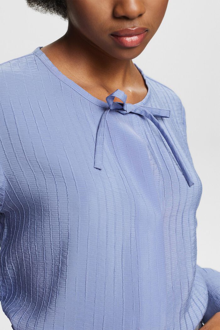 Bluzka z długim rękawem i fakturą, BLUE LAVENDER, detail image number 3