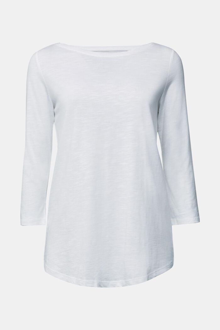 T-shirt z jerseyu, bawełna organiczna, WHITE, overview