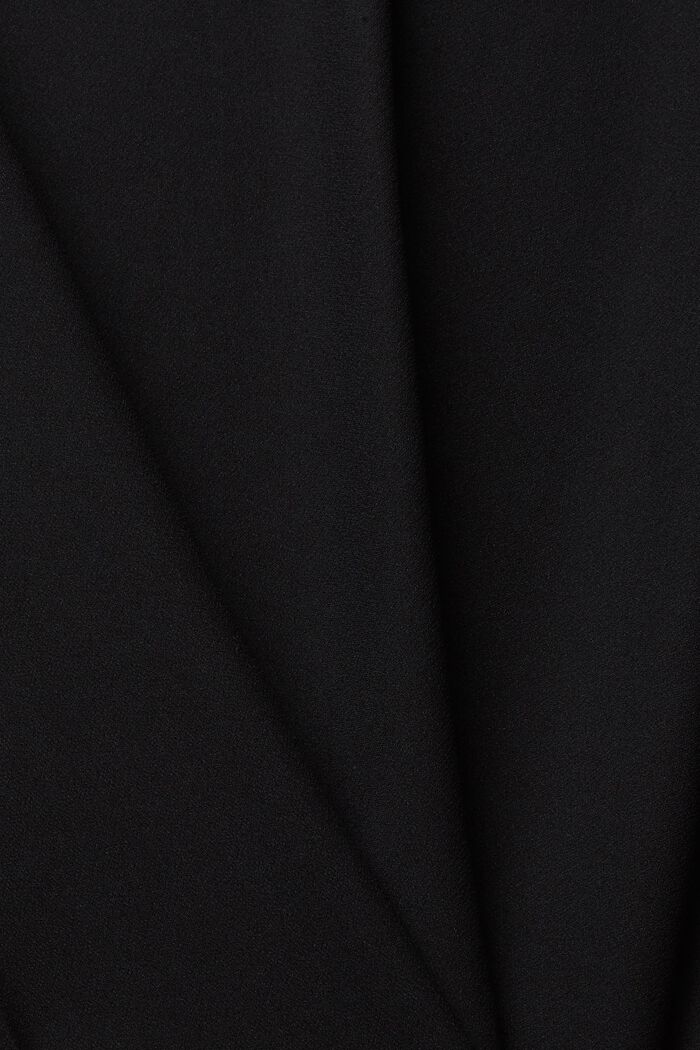 Bluzka ze streczem z nieobszytymi brzegami, BLACK, detail image number 6