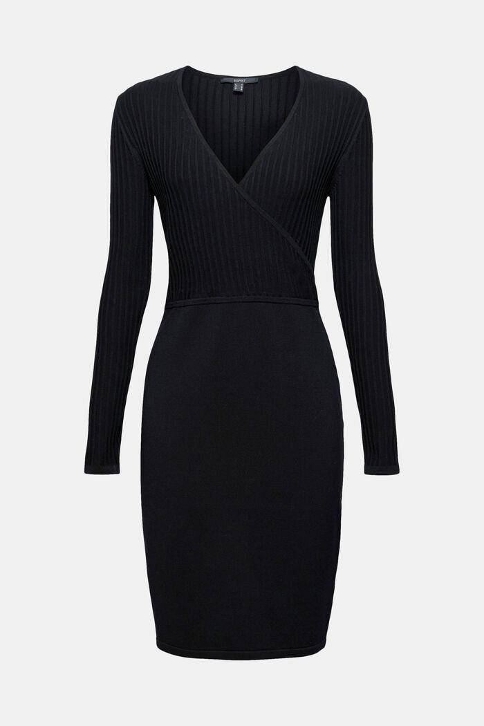 Dzianinowa sukienka z włóknami LENZING™ ECOVERO™, BLACK, detail image number 2