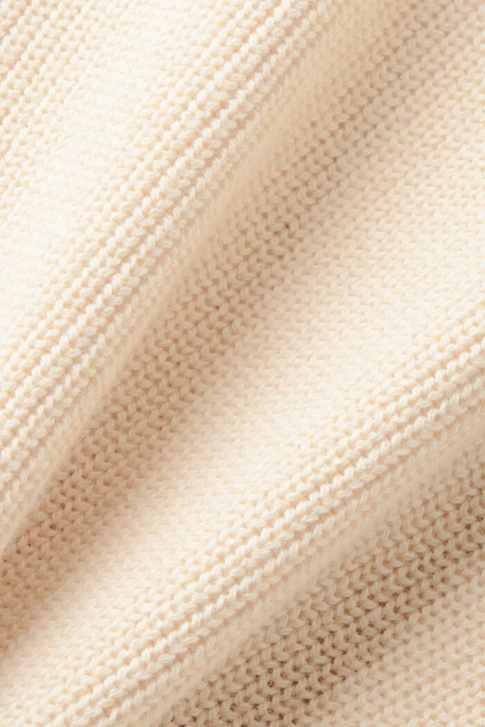 Sweter z koronkowym detalem z mieszanki z kaszmirem, SAND, detail image number 6