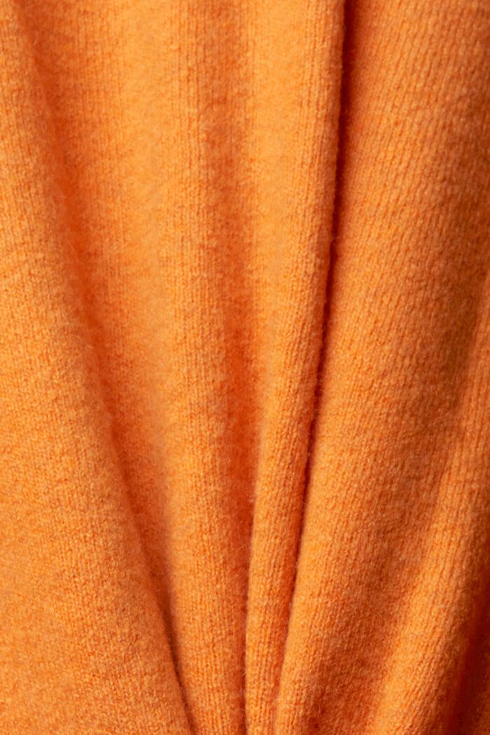 Sweter z dekoltem w serek z mieszanki wełnianej, GOLDEN ORANGE, detail image number 1