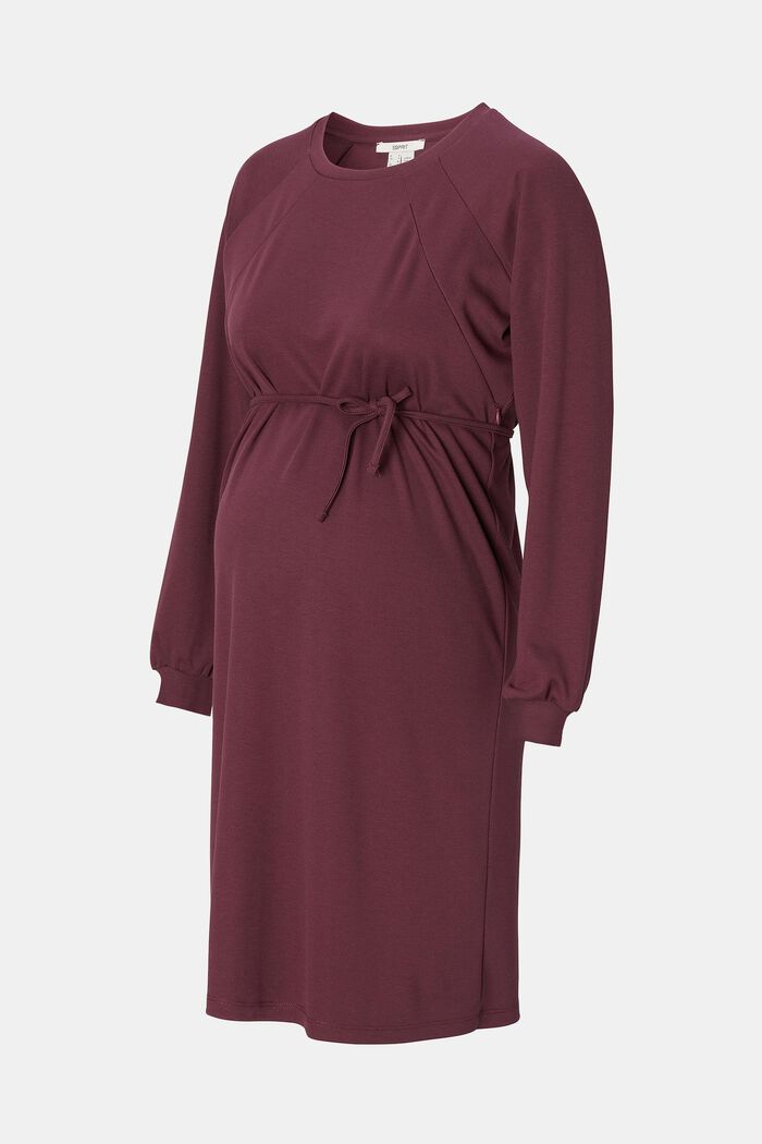 Dżersejowa sukienka z funkcją karmienia, PLUM BROWN, detail image number 6