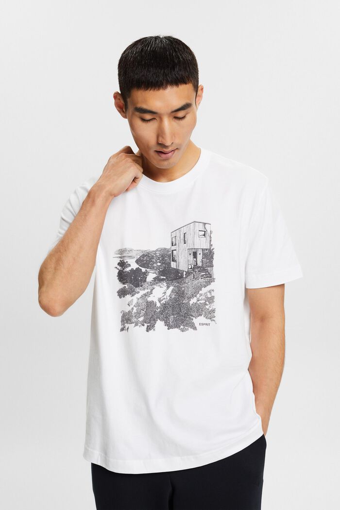 T-shirt z graficznym nadrukiem, WHITE, detail image number 1
