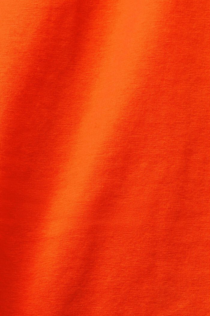 T-shirt z łódkowym dekoltem, BRIGHT ORANGE, detail image number 5