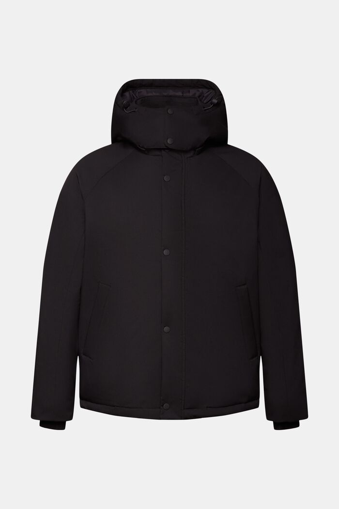 Puchowy płaszcz z kapturem, BLACK, detail image number 7