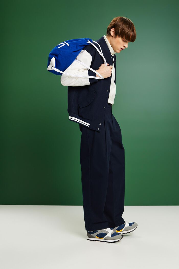Spodnie chino z szerokimi nogawkami, NAVY, detail image number 5