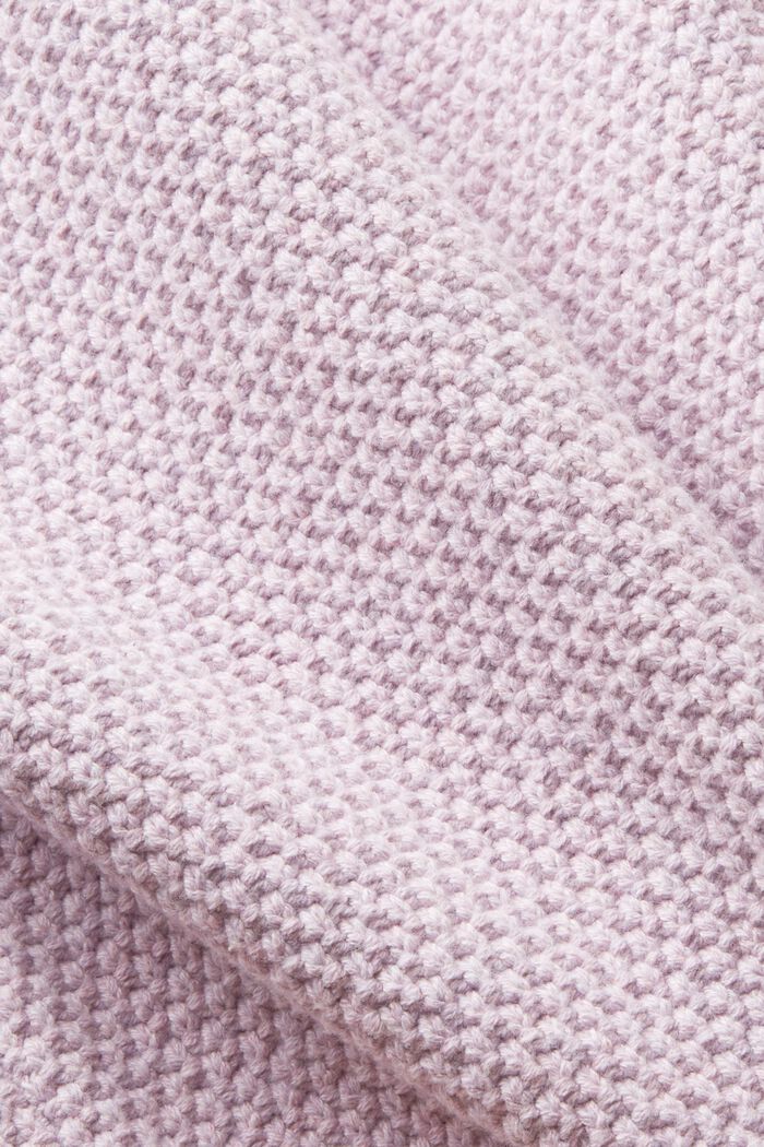 Bawełniany sweter z dekoltem w serek, LILAC, detail image number 4