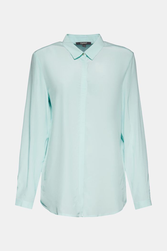 Bluzka koszulowa z LENZING™ ECOVERO™, LIGHT TURQUOISE, detail image number 6