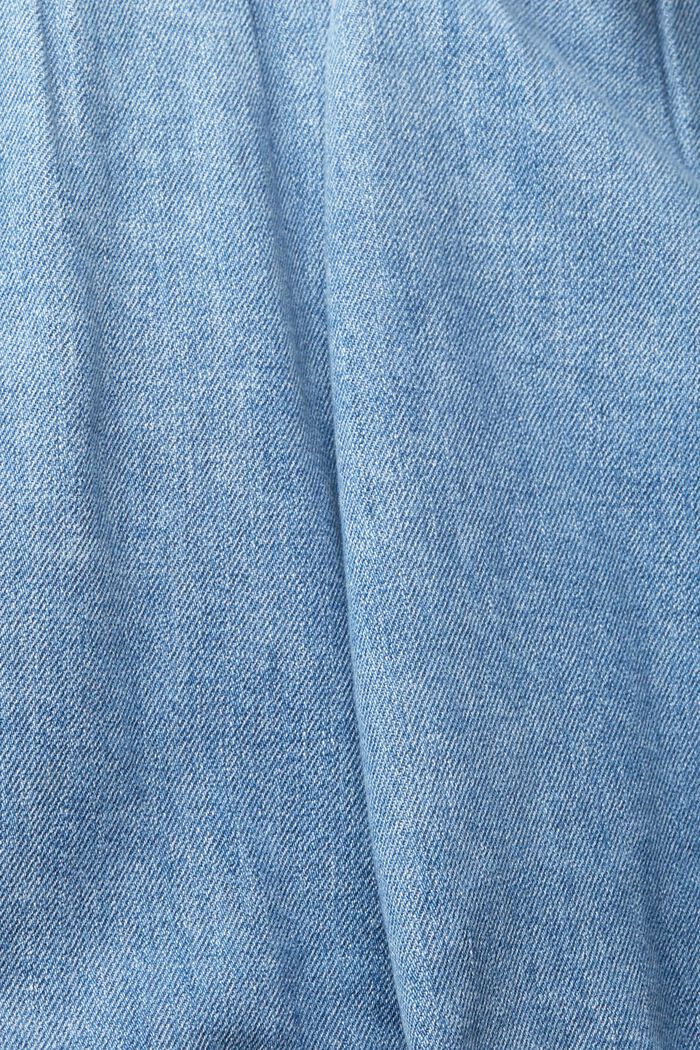 Dżinsowa spódnica z zakładkami w pasie, BLUE LIGHT WASHED, detail image number 4