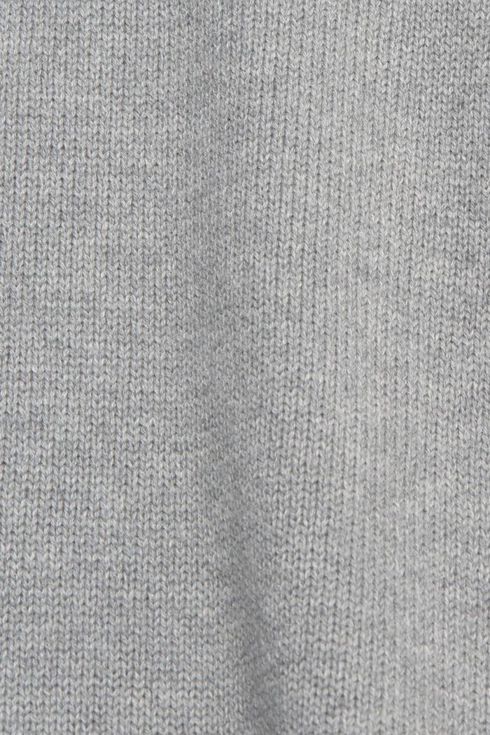 Dzianinowy sweter z ekologicznej bawełny, MEDIUM GREY, detail image number 1