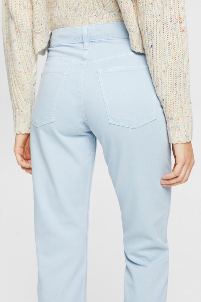 Twillowe spodnie o fasonie mom fit, PASTEL BLUE, detail image number 3