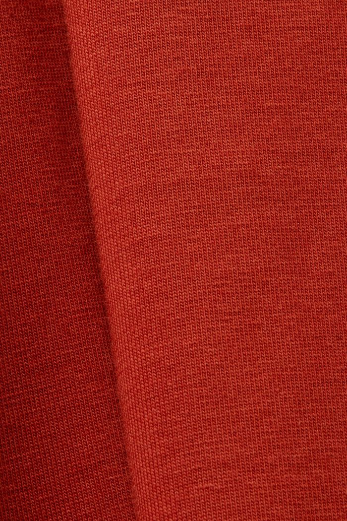 Spódnica midi z dżerseju, bawełna ekologiczna, TERRACOTTA, detail image number 5