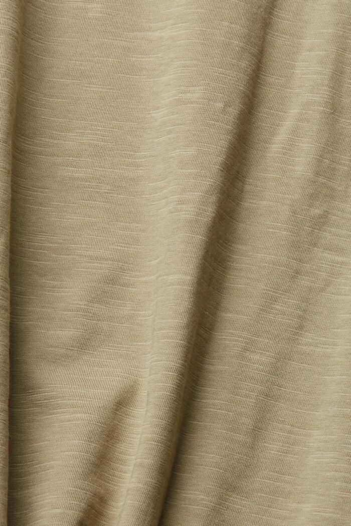 Bluzka z długim rękawem z bawełny, PALE KHAKI, detail image number 5