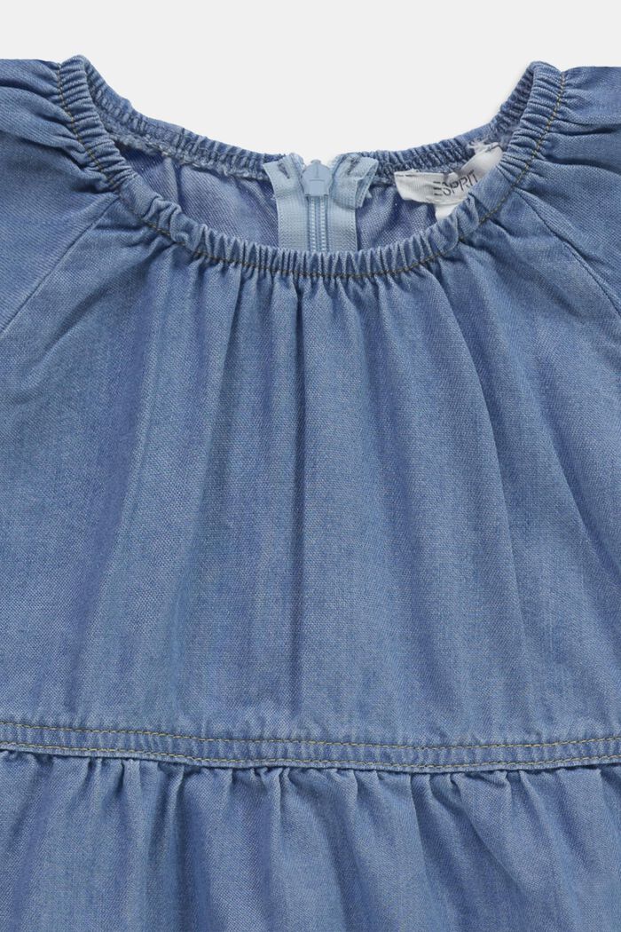 Dżinsowa sukienka z rękawami-motylkami, BLUE BLEACHED, detail image number 2