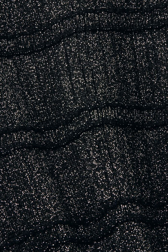 Kardigan z lamy z dekoltem w serek, BLACK, detail image number 5