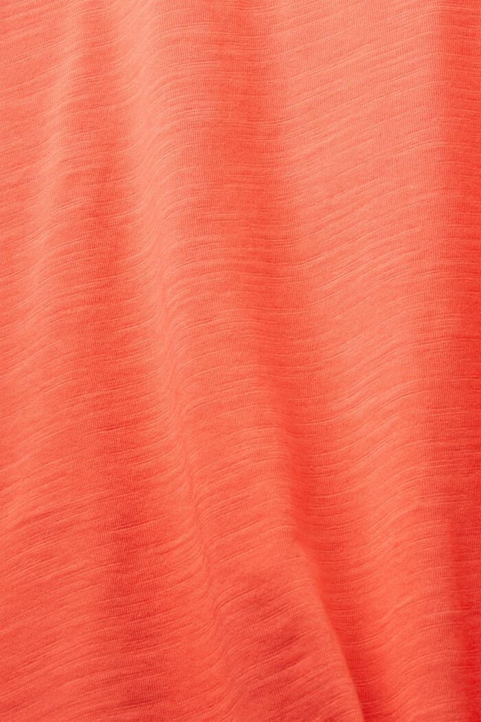 Bluzka z długim rękawem z dżerseju, 100% bawełna, CORAL RED, detail image number 4
