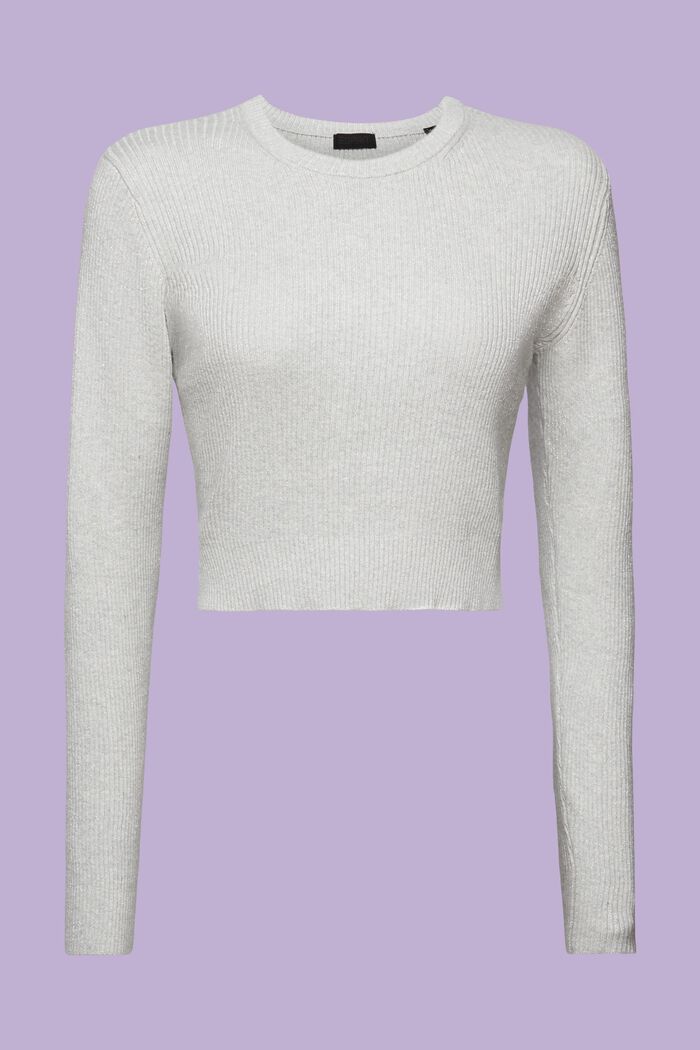 Metaliczny sweter z węzłem z tyłu, SILVER, detail image number 4